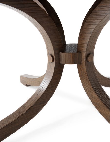 Round to round transitional dining table