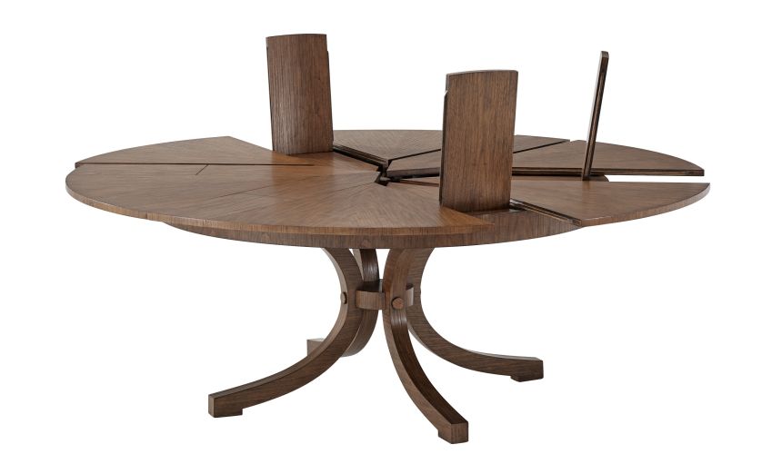Round to round transitional dining table