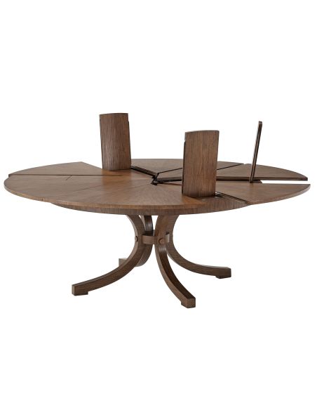 Round to round transitional dining table