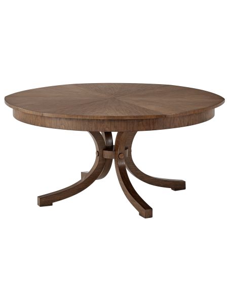 Round to round transitional dining table