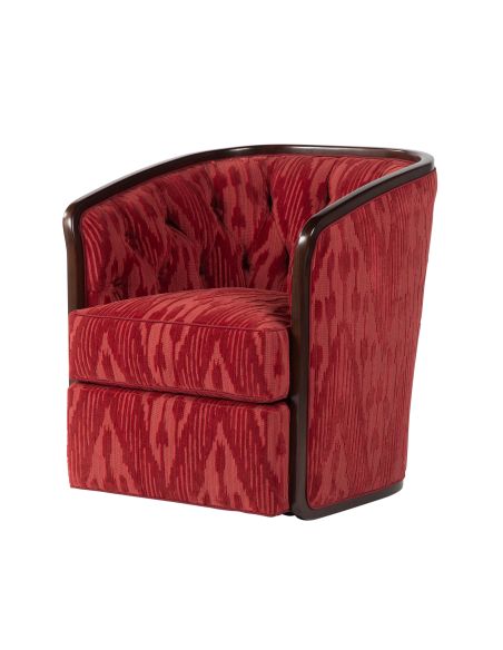 buttoned-up tub chair