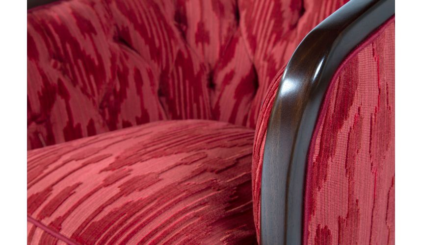 buttoned-up tub chair