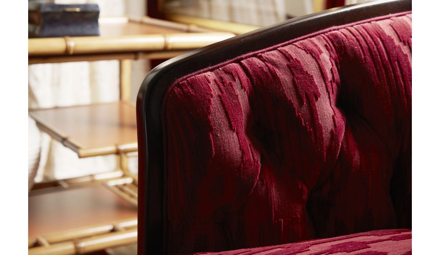 buttoned-up tub chair