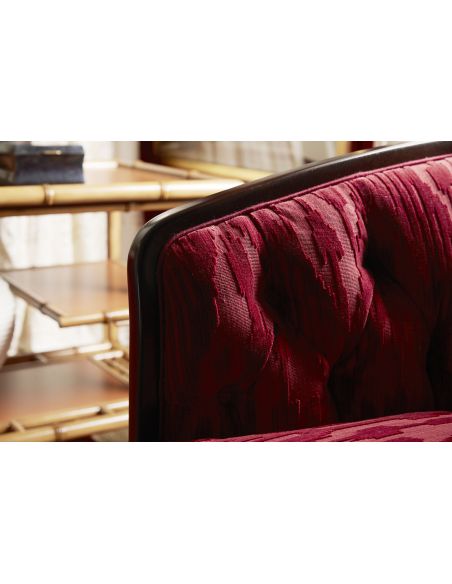 buttoned-up tub chair