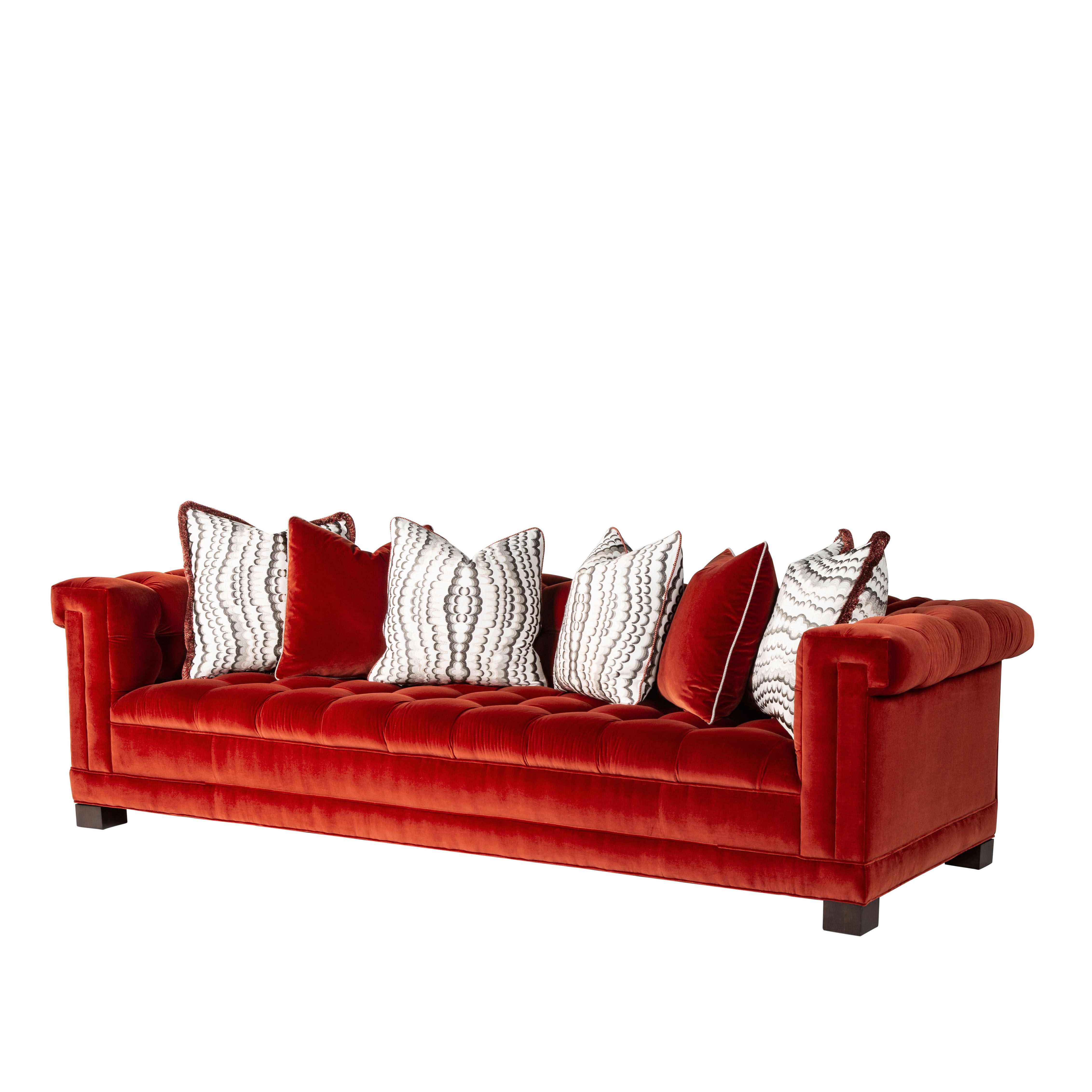 Modern Chesterfield-inspired sofa
