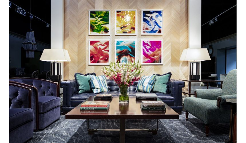 Modern Chesterfield-inspired sofa