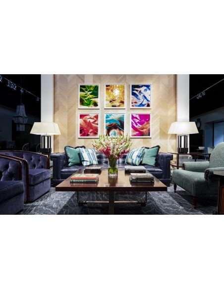 Modern Chesterfield-inspired sofa