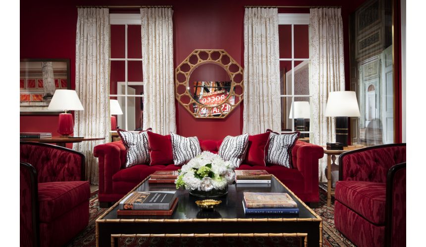 Modern Chesterfield-inspired sofa