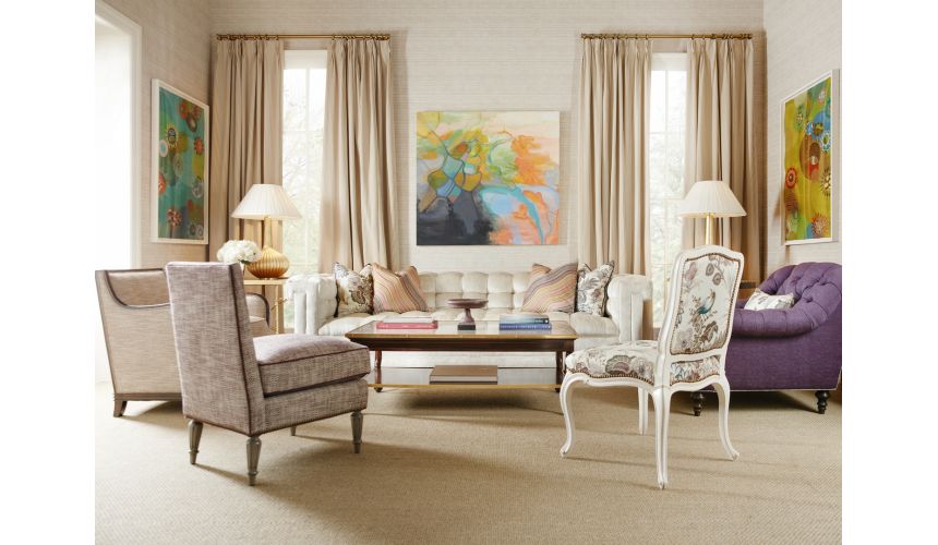 Modern Chesterfield-inspired sofa