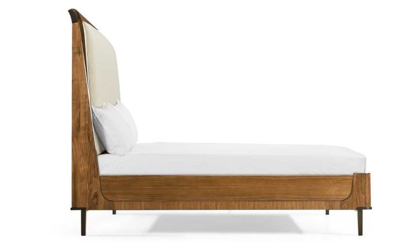 Modern master bed in walnut