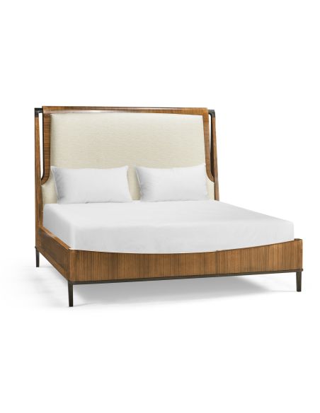 Modern master bed in walnut