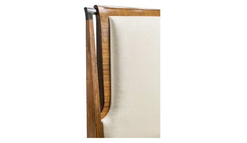 Modern master bed in walnut