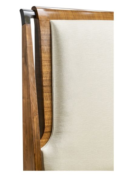 Modern master bed in walnut
