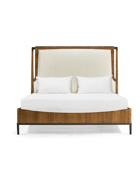 Modern master bed in walnut