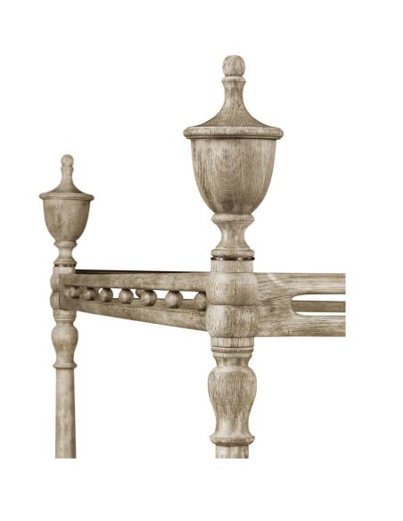 Oak canopy bed