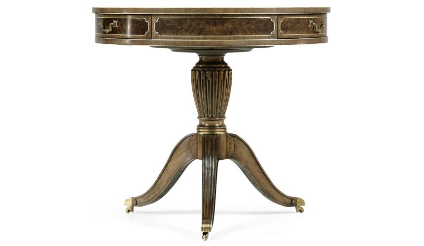 Amazing Drum Table with Three Gently Sloped Legs