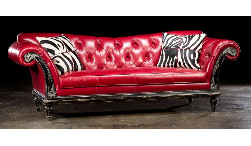 1 Red Hot Leather Sofa Usa Made Lost, American Made Leather Sofas