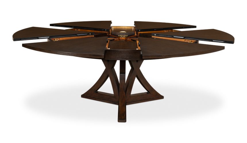 Casual Jupe Dining Table in Burnt Brown 84