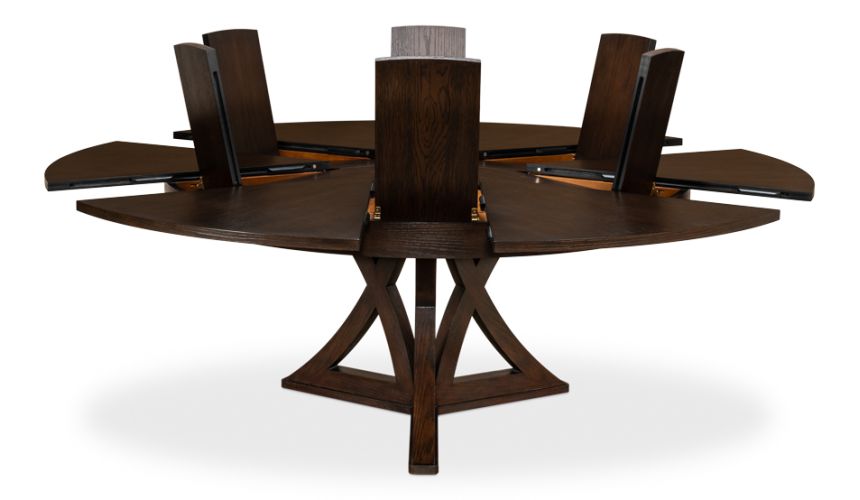 Casual Jupe Dining Table in Burnt Brown 84