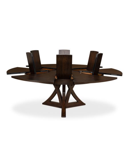 Casual Jupe Dining Table in Burnt Brown 84