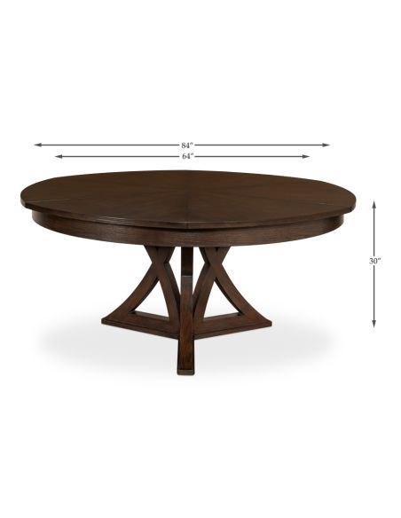 Casual Jupe Dining Table in Burnt Brown 84