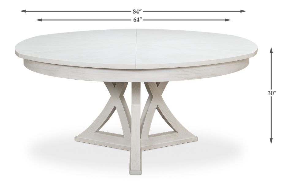 Casual Jupe Dining Table in a stunning white transitional style