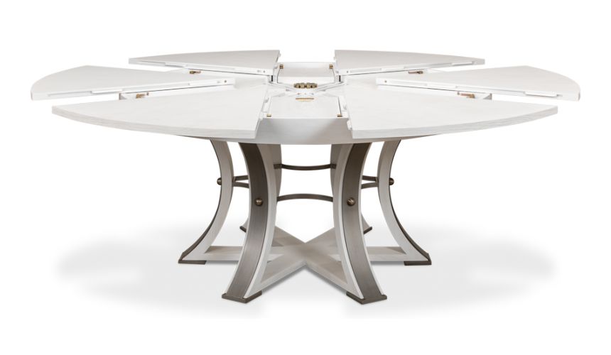 Tower Jupe Dining Table in a working white 84