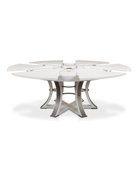 Tower Jupe Dining Table in a working white 84