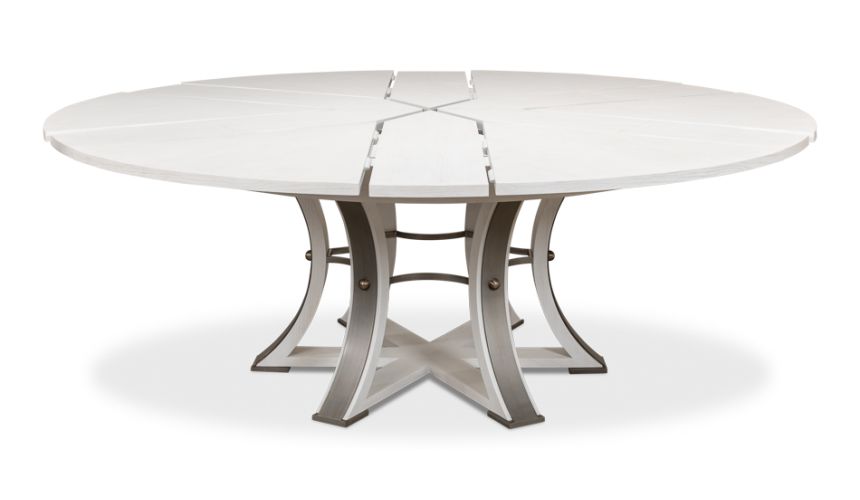 Tower Jupe Dining Table in a working white 84