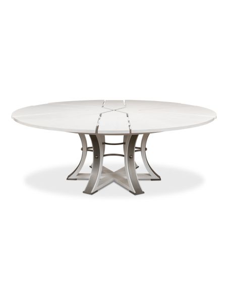 Tower Jupe Dining Table in a working white 84