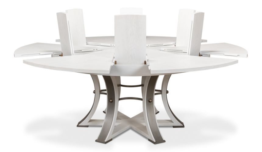 Tower Jupe Dining Table in a working white 84