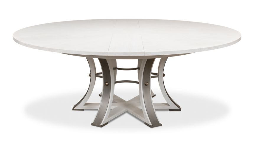 Tower Jupe Dining Table in a working white 84