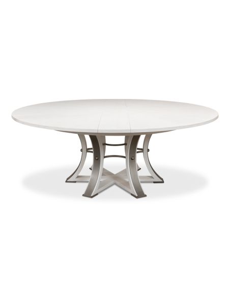 Tower Jupe Dining Table in a working white 84