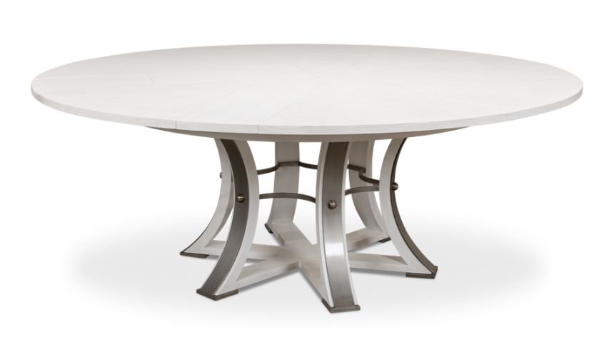 Tower Jupe Dining Table in a working white 84