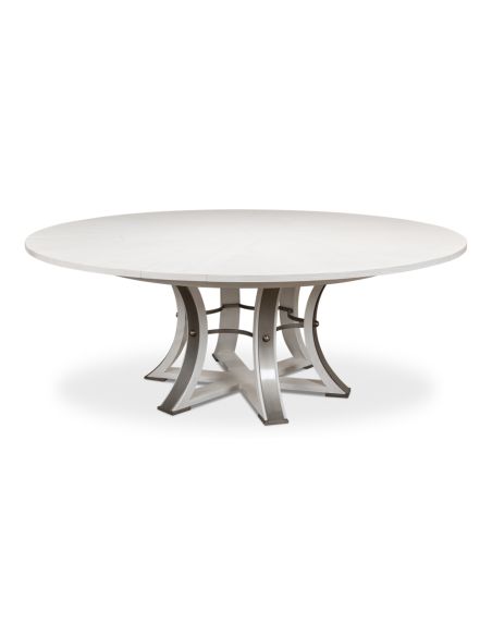 Tower Jupe Dining Table in a working white 84