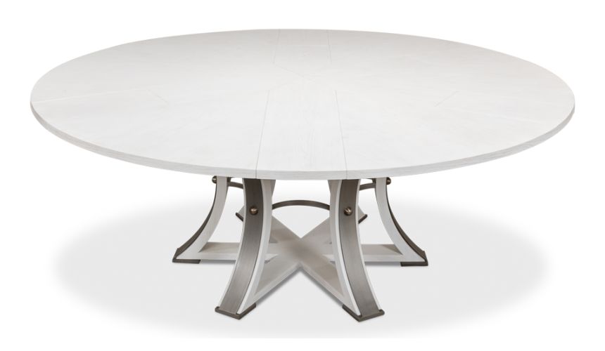 Tower Jupe Dining Table in a working white 84