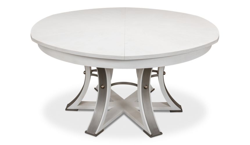 Tower Jupe Dining Table in a working white 84