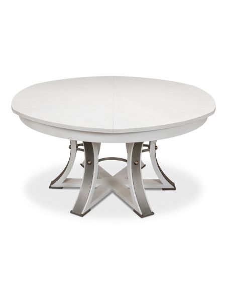 Tower Jupe Dining Table in a working white 84
