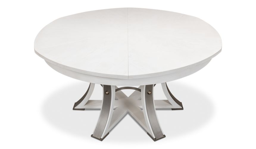 Tower Jupe Dining Table in a working white 84
