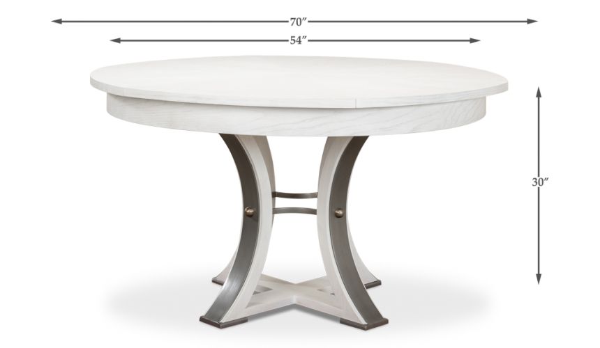Jupe table is styled for the youth looking for classic furniture. Its beautiful combination of rustic metal and oak wood
