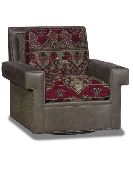 Embellished Swivel Chair
