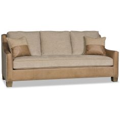 Introducing a classic sofa in calming tones that combines comfort and elegance to elevate your living space.