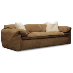 Callie Sofa in Cottswald leather is an excellent complement