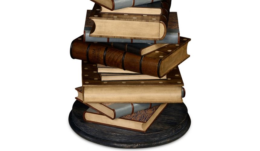 Game Card Tables & Game Chairs Stack of books library game table.