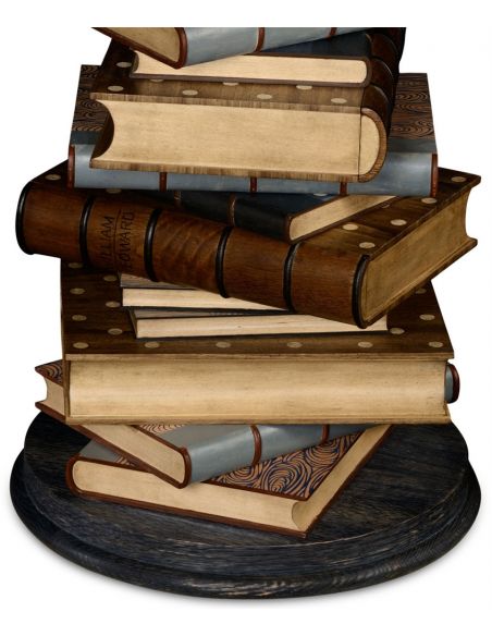 Game Card Tables & Game Chairs Stack of books library game table.
