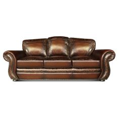 The timeless Ballentine couch, made of Maestro Artisano leather, stands tall as a symbol of style and dependability.