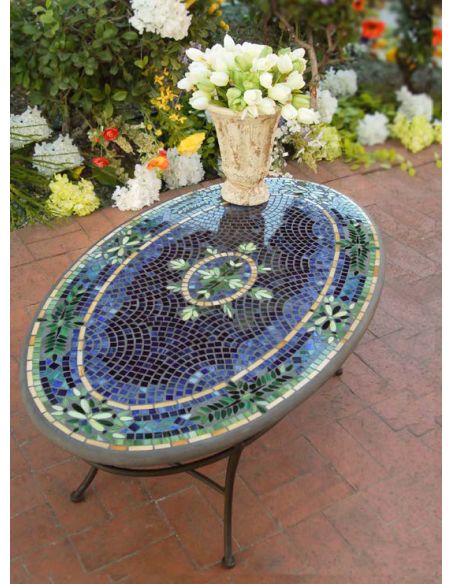 furniture stained glass marble tile outdoor table