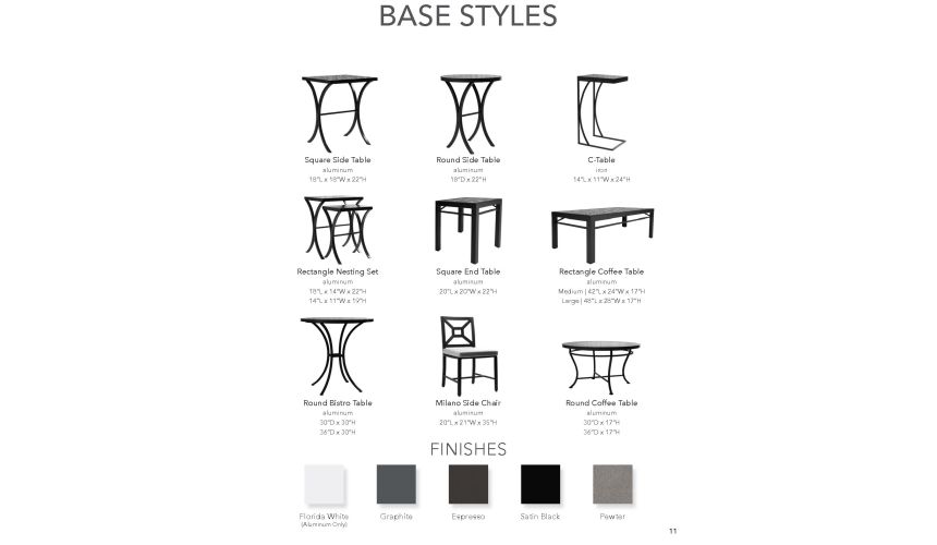 outdoor tables accent cocktail bistro