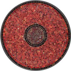 The vivid and low tones of red and brown blend right into this artistic endeavor, giving it a simple appearance.
