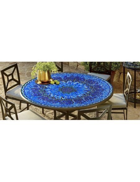 furniture stained glass marble tile outdoor table